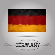 Vector geometric polygonal Germany flag