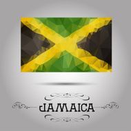 Vector geometric polygonal Jamaica flag
