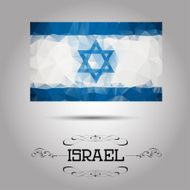 Vector geometric polygonal Israel flag