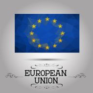Vector geometric polygonal European Union flag N2