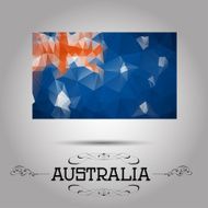 Vector geometric polygonal Australia flag