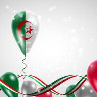 Algeria flag on balloon