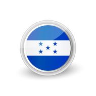Vector rounded flag button icon of Honduras