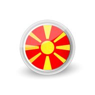 Vector rounded flag button icon of Macedonia