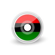 Vector rounded flag button icon of Malawi