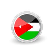 Vector rounded flag button icon of Jordan