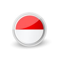 Vector rounded flag button icon of Monaco