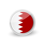 Vector rounded flag button icon of Qatar