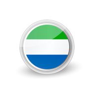 Vector rounded flag button icon of Sierra Leone