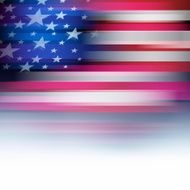 American flag in blur style faded white N4