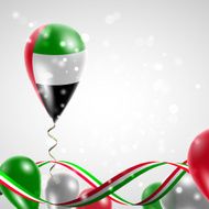 Flag of United Arab Emirates on balloon