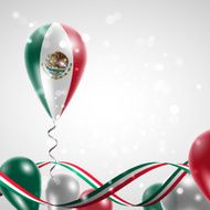 Flag of Mexico on balloon