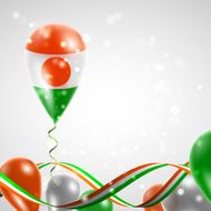 Flag of Niger on balloon