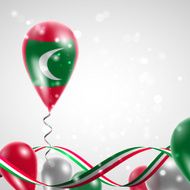 Flag of the Maldives on balloon