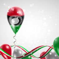 Flag of Malawi on balloon