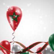 Flag of Morocco on balloon