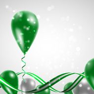 Flag of the Libyan Arab Jamahiriya on balloon