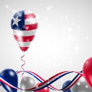 Flag of Liberia on balloon