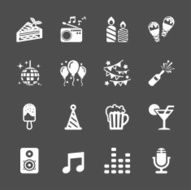 celebration and party icon set vector eps10 N2