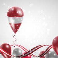 Latvian flag on balloon