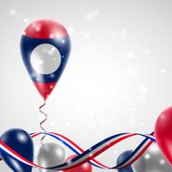 Flag of Laos on balloon