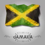 Vector geometric polygonal Jamaica flag N2
