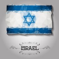 Vector geometric polygonal Israel flag N2
