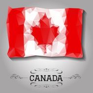 Vector geometric polygonal Canada flag