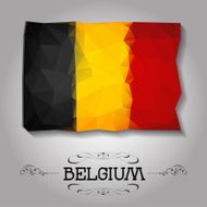 Vector geometric polygonal Belgium flag