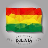 Vector geometric polygonal Bolivia flag