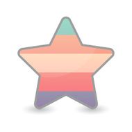 star with a transgender pride flag