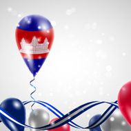 Flag of Cambodia on balloon