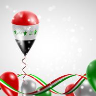 Flag of Iraq on balloon