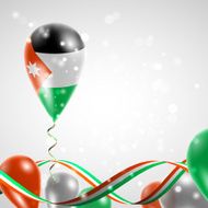 Flag of Jordan on balloon