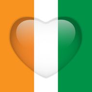 Ireland Flag Heart Glossy Button