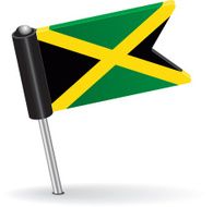 Jamaica pin icon flag Vector illustration