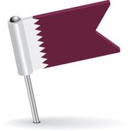 Qatar pin icon flag Vector illustration