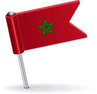 Moroccan pin icon flag Vector illustration