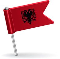 Albanian pin icon flag Vector illustration