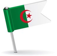 Algerian pin icon flag Vector illustration
