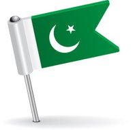 Pakistani pin icon flag Vector illustration
