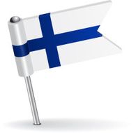 Finnish pin icon flag Vector illustration