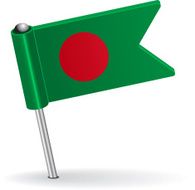 Bangladesh pin icon flag Vector illustration