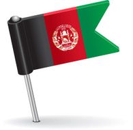 Afghanistan pin icon flag Vector illustration