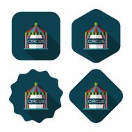 circus flat icon with long shadow eps10 N6