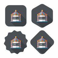 circus flat icon with long shadow eps10 N7