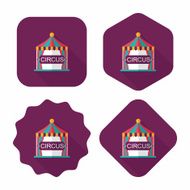 circus flat icon with long shadow eps10 N8
