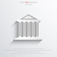 Vector bank school university building web icon