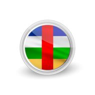 Rounded waving flag icon of Central African Republic