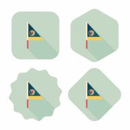 Flag flat icon with long shadow N20
